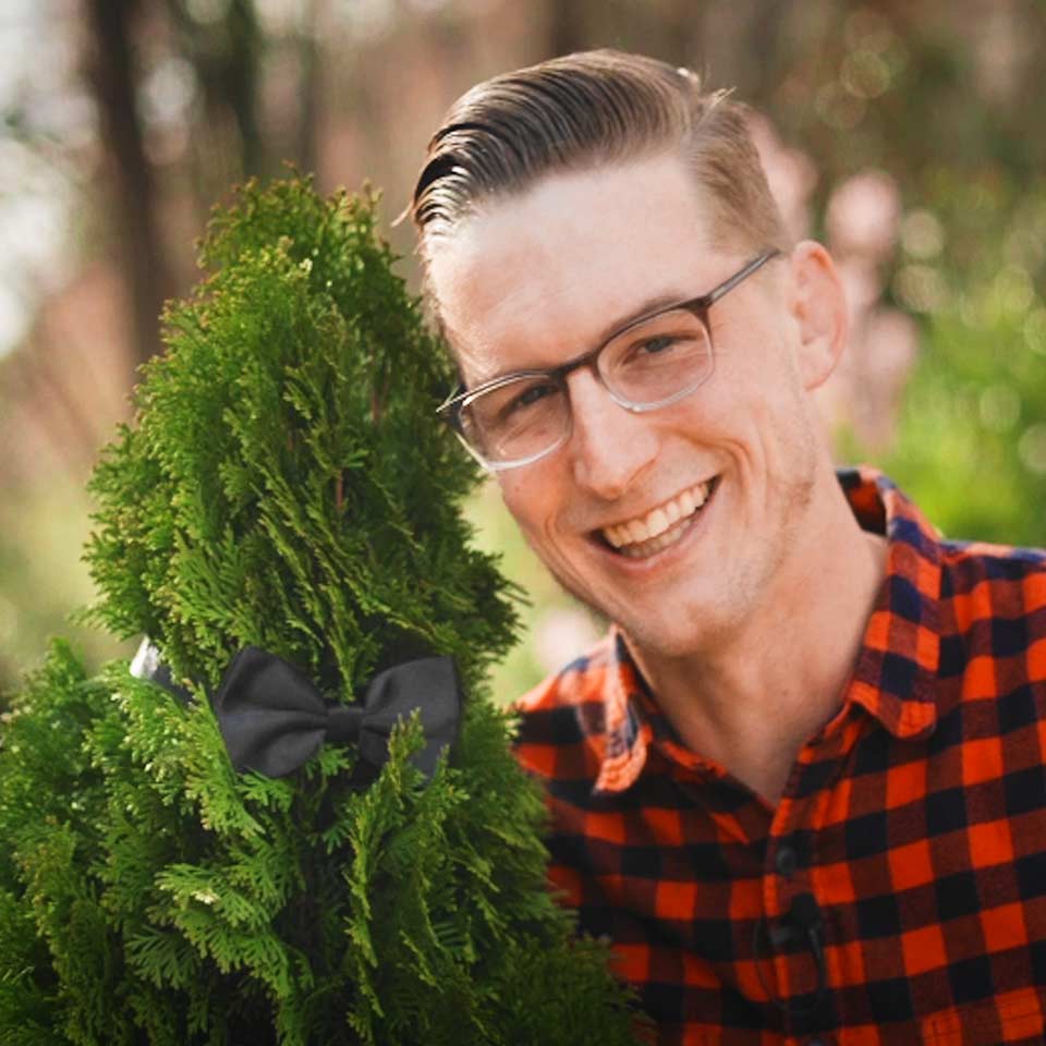 Tree character Jack Lümber for Timber dating app parody